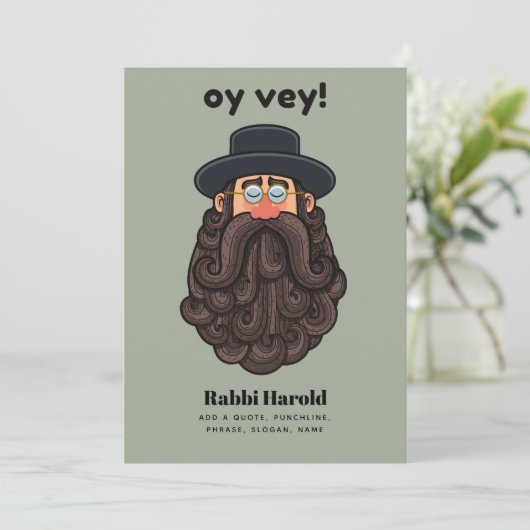 OY VEY! Funny RABBI Peronalized (Standing Front)