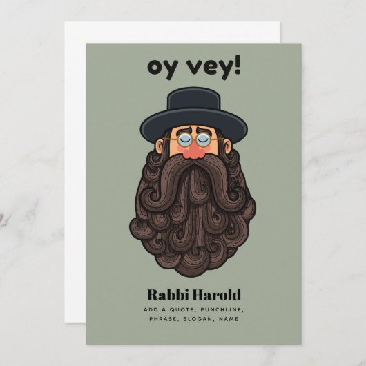 OY VEY! Funny RABBI Peronalized (Front/Back)