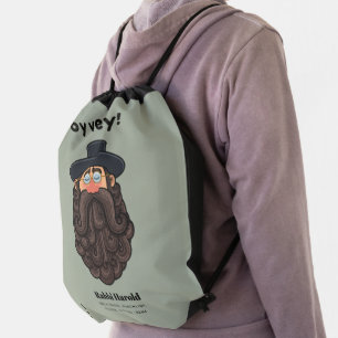 OY VEY! Funny RABBI Peronalized Drawstring Bag
