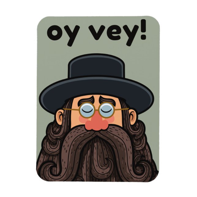 OY VEY! Funny RABBI Peronalized Magnet (Vertical)