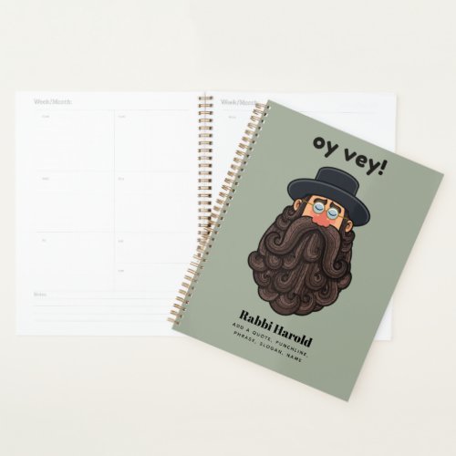 OY VEY Funny RABBI Peronalized Planner