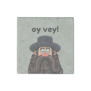 OY VEY! Funny RABBI Peronalized Stone Magnet