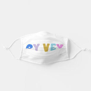 Oy Vey Funny Yiddish Expression Cute Colorful Adult Cloth Face Mask