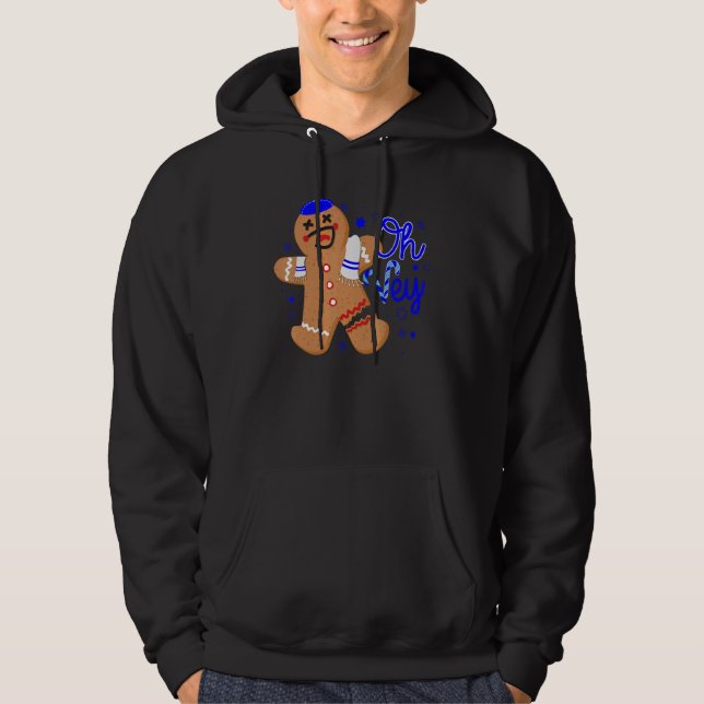 Oy Vey Happy Hanukkah Bake Baking Squad Crew Chanu Hoodie (Front)