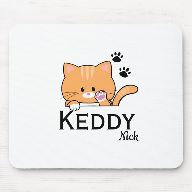 Oyen the cute cat (personalize name) mouse pad (Front)