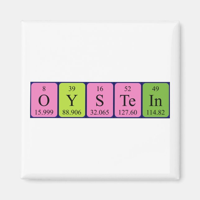 Øystein periodic table name magnet (Front)