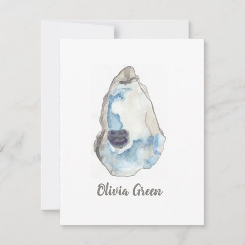 oyster art with name notecard