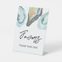 Oyster Bar Coastal Wedding Favors Table