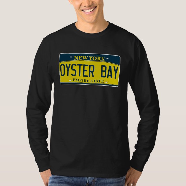 Oyster Bay Long Island New York Neighborhood Licen T-Shirt (Front)