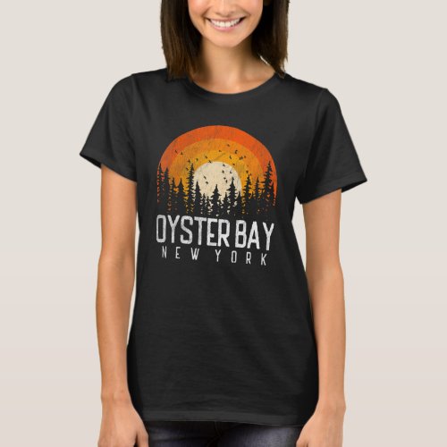 Oyster Bay New York NY   Retro Vintage 70s 80s 90s T_Shirt