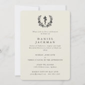 Oyster/Black Asclepius Medical School Graduation Invitation (Front)