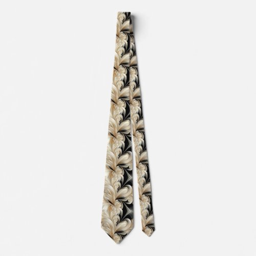 Oyster  Black Neck Tie