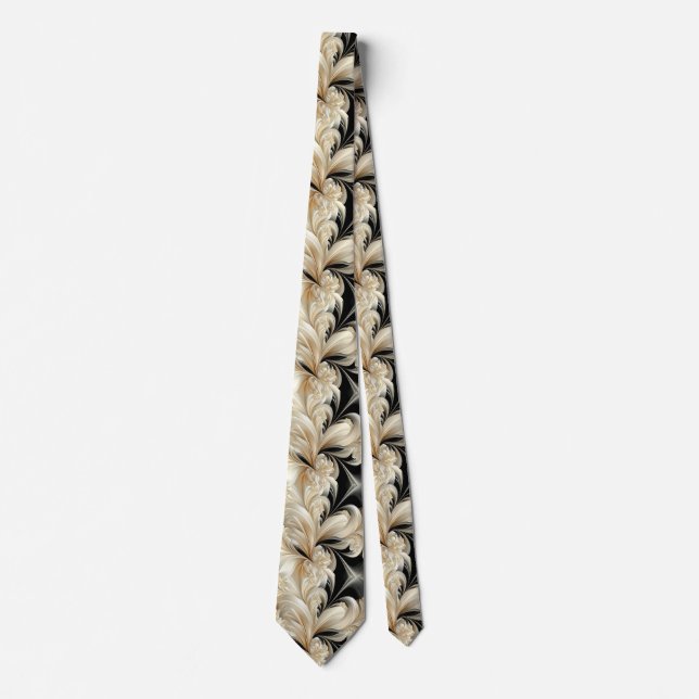 Oyster & Black Neck Tie (Front)