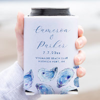 Oyster Blue Watercolor Wedding Favor