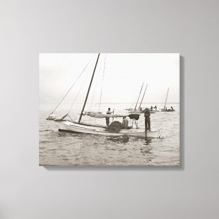 Oyster Boats, 1903 Canvas Print