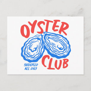 Oyster Club Coastal Beach Theme Seafood Lover Postcard