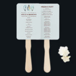 Oyster Coastal Seaside Wedding Program Hand Fan<br><div class="desc">This elegant wedding program hand fan features your ceremony order on the front and a personalized wedding party listing on the back, including the officiant, parents, and bridal party names. Perfect for formal, coastal, and classic weddings, this program can be customized with your names, date, fonts, and colors to match...</div>