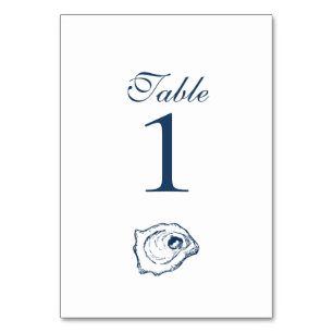 Oyster Collection Table Numbers