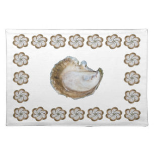 Oyster Cotton Placemat - Design C