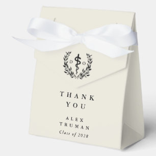 Oyster/Cream Doctor of Osteopathy Asclepius Favor Boxes