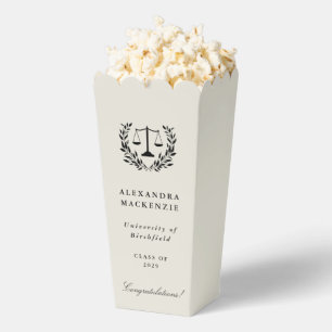 Oyster/Cream Law Scales + Laurel Wreath Graduation Favor Boxes