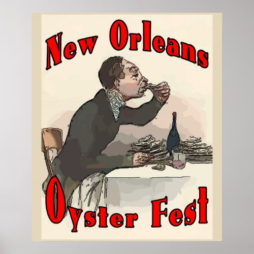 Oyster Festival New Orleans LA Poster