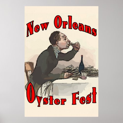 Oyster Festival New Orleans LA Poster