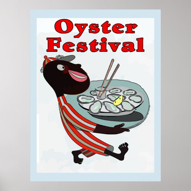 Oyster Festival,vintage waiter Poster (Front)