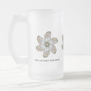 Oyster Flower Glass Mug - Design A
