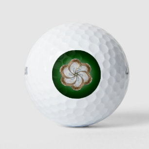 Oyster Flower Golf Ball - Design C Green