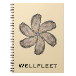 Oyster Flower Notebook - Design D Tan