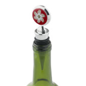 Oyster Flower Wine Stopper - Designs A & C Red (Angled)