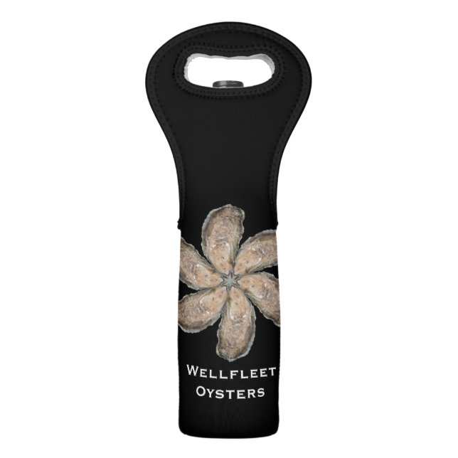 Oyster Flower Wine Tote - Design D (Front)