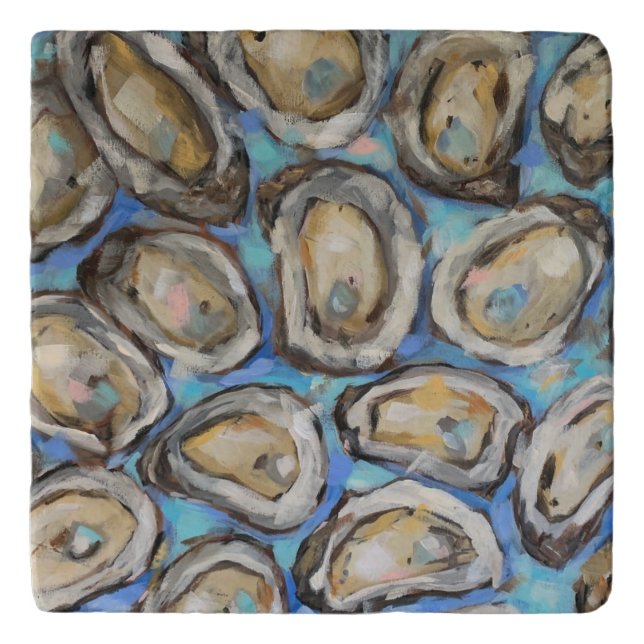 Oyster Fun Trivet original art by Trish Jones (Front)