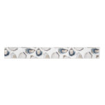 Oyster Half Shell Coastal Theme Satin Ribbon