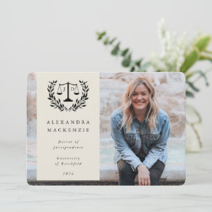Oyster JD Law Scales + Laurel Graduation Photo Announcement