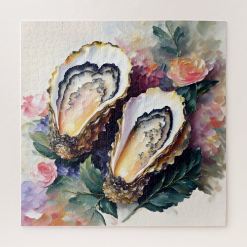 Oyster Oil Painting Botanical Art Jigsaw Puzzle