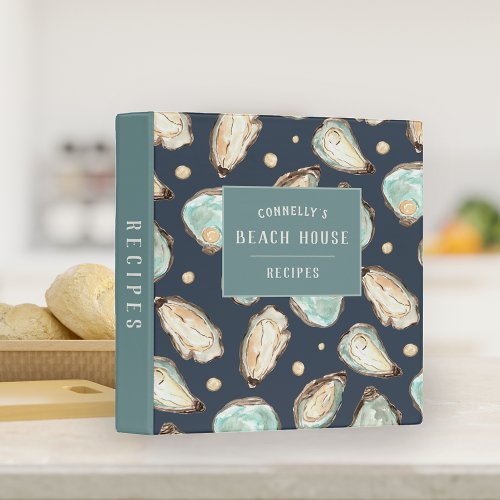 Oyster  Pearl Beach House Summer Recipe 3 Ring Binder