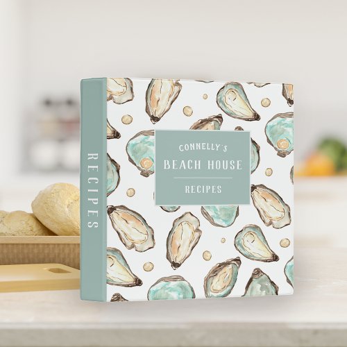 Oyster  Pearl Beach House Summer Recipe 3 Ring Binder