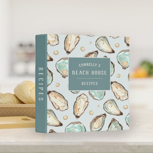 Oyster  Pearl Beach House Summer Recipe 3 Ring Binder