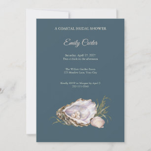 Oyster Pearl Coastal Bridal Shower Invitation