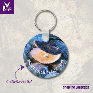 OYSTER Pearl of Great Value Custom Christian Keychain