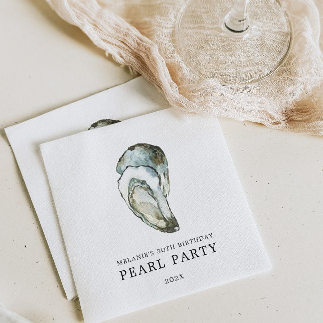 Oyster Pearl Party | Dual Oysters Napkins (Creator Uploaded)