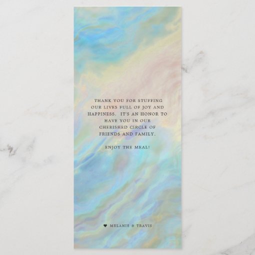 Oyster Pearl Party Dual Oysters Opal Theme Menu Zazzle