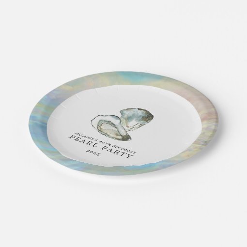 Oyster Pearl Party Dual Oysters White Paper Plates Zazzle