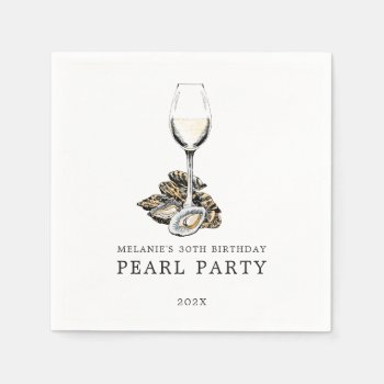 Oyster Pearl Party Napkins by colorjungle at Zazzle