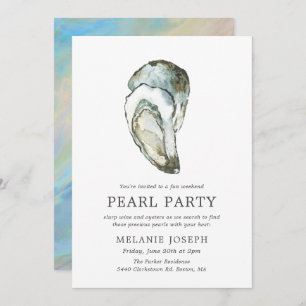 Oyster Pearl Party Opal Style Invitation