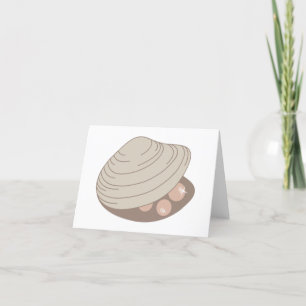 Oyster Pearls Letterpress Thank You Card