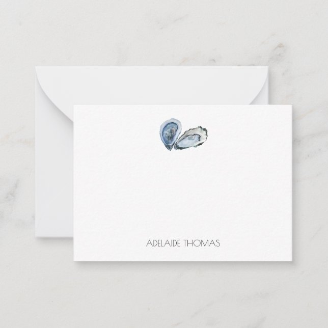 Oyster Personalized Stationary  Note Card (Front)