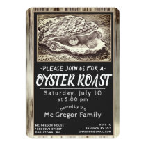 Oyster Roast Black and White All Purpose Invitation